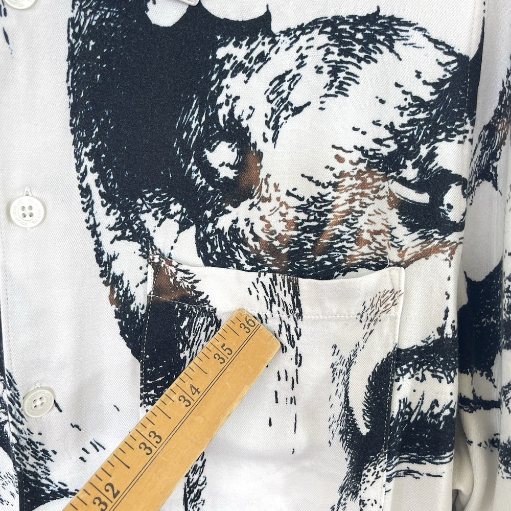 Iggy X Polar Skate Co Alternative Mens Shirt All Over Mouth Sz L  Button Up RARE - Picture 8 of 16